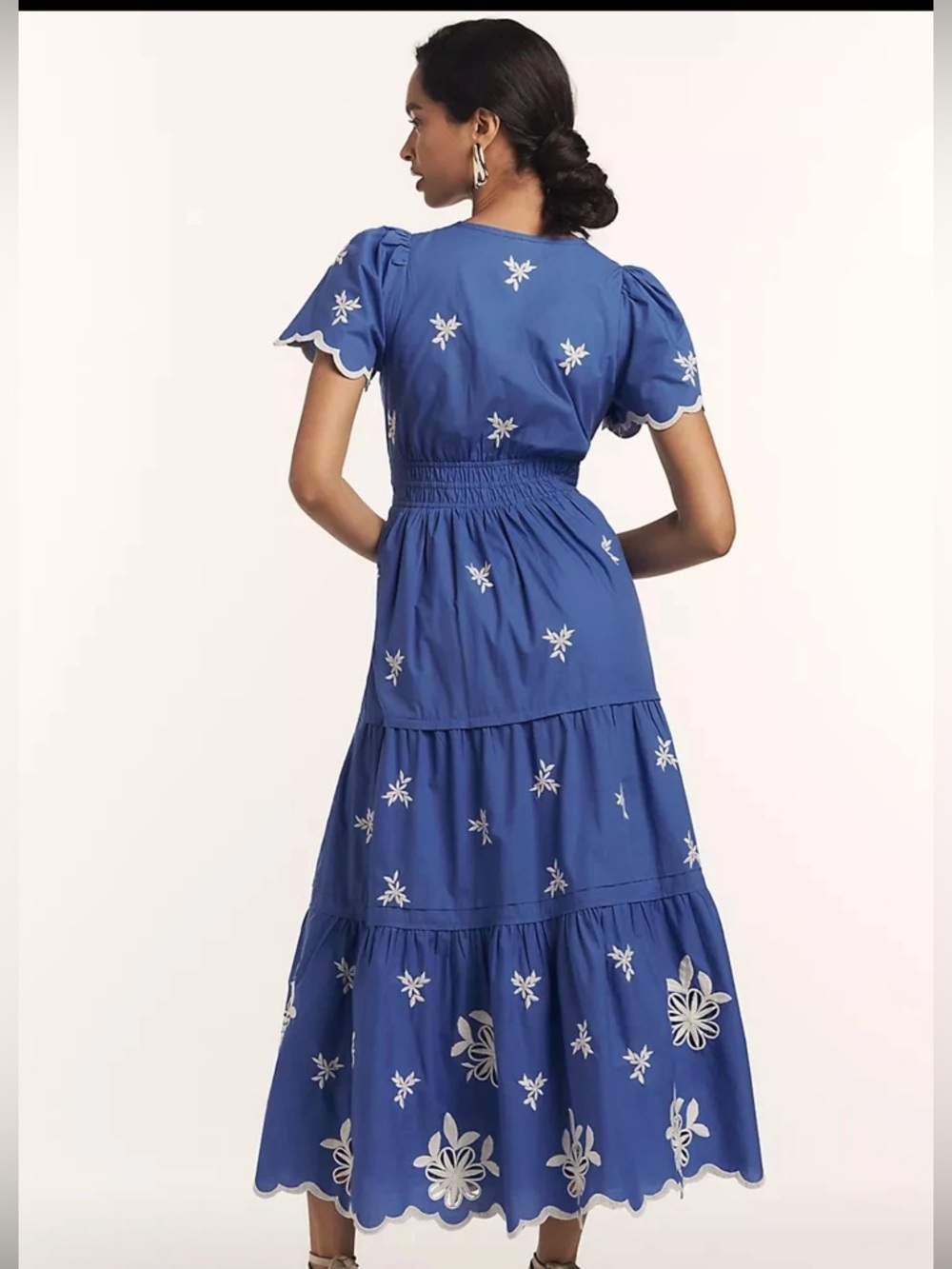 Anthropologie The Somerset Maxi Dress Embroidered Blue Size Medium - Picture 3 of 5